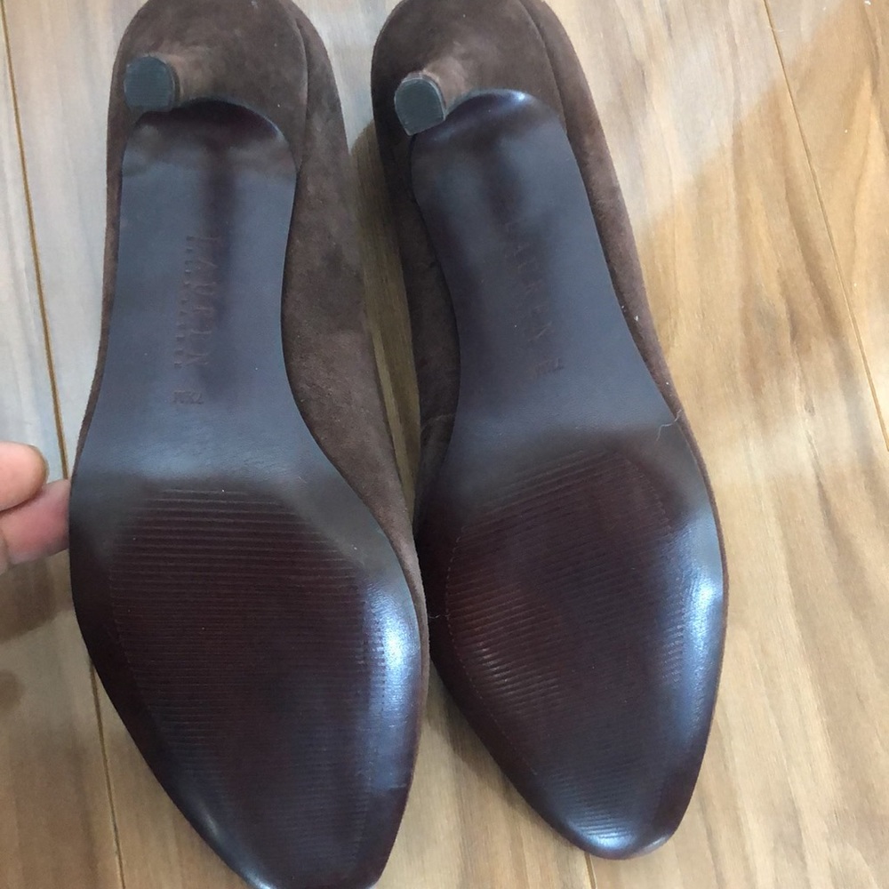 Ralph Lauren Brown Suede Pumps - Picture 3 of 4